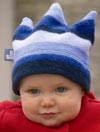Blue Stripe Fleece Crown Hat