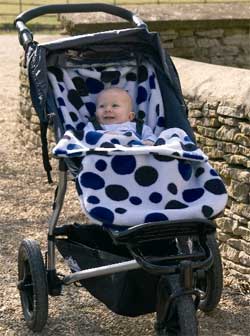 Blue Retro Spotty Buggysnuggle